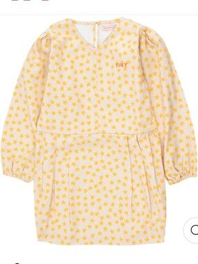 Tiny Cottons Star-Print Puff Sleeve Mini Dress